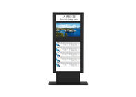 Affichage de publicité ultra mince extérieur d'écran tactile d'affichage à cristaux liquides de gare routière signage numérique de support de plancher de 32 pouces