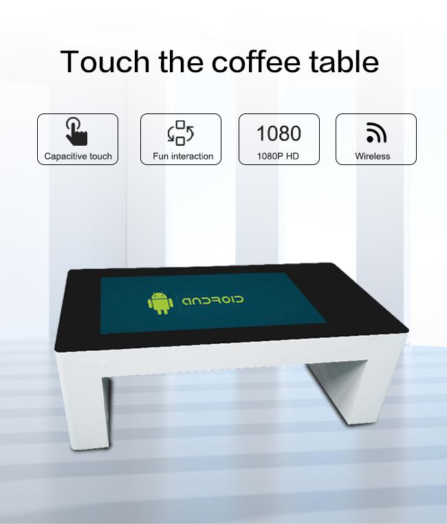 Table basse d'Android table interactive de contact de joueur de la publicité de 43 pouces pour rencontrer l'affichage de publicité