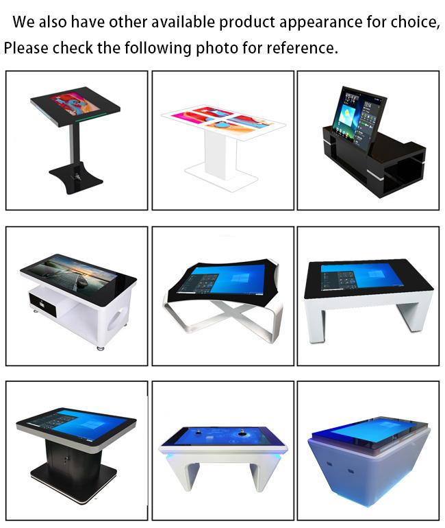 Écran tactile interactif numérique de table de thé de nouvel de conception de 43 pouces écran tactile d'affichage à cristaux liquides
