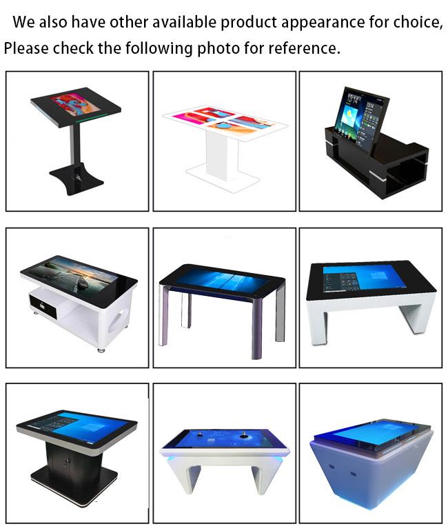 Bureau multi interactif imperméable de table de contact de kiosque futé de 55 pouces de l'affichage à cristaux liquides i5 de conception de barre d'école et de bureau