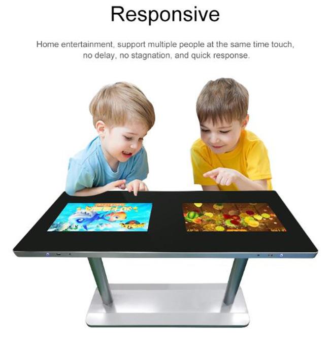 Table basse interactive écran intelligent de contact d'Android/Windows de double pour rencontrer le kiosque visuel de publicité d'affichage