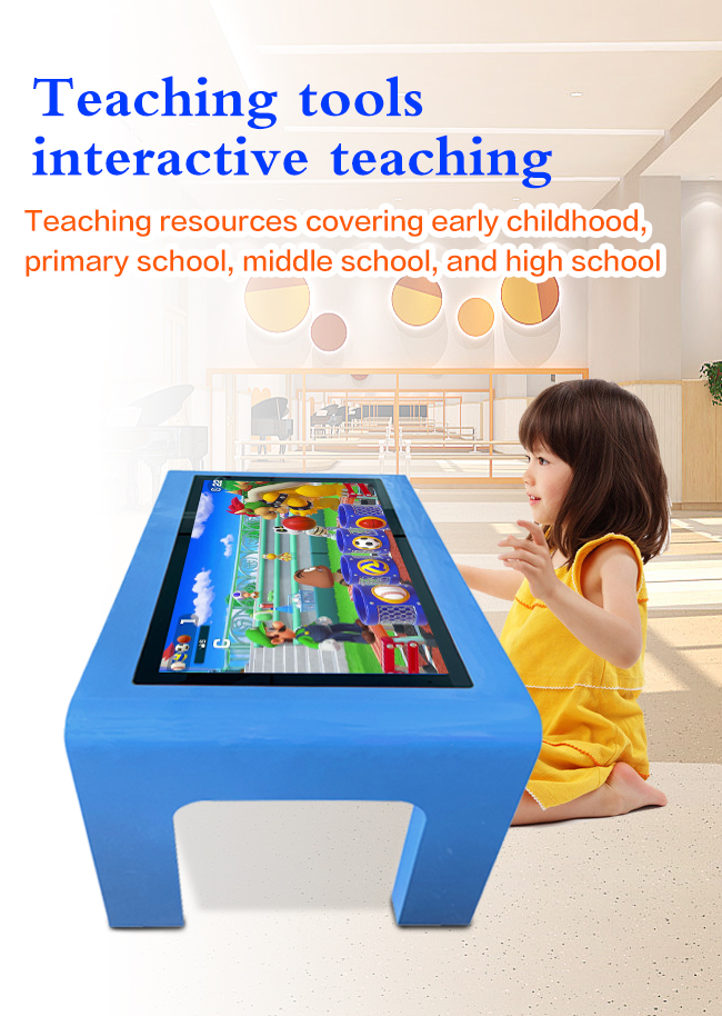 Tableau interactif de Multitouch de jeu d'enfants avec le bureau d'écran tactile d'affichage à cristaux liquides d'éducation d'enfants d'écran tactile