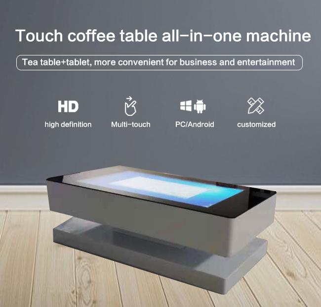 Kiosque futé adapté aux besoins du client de joueur de Tableau d'affichage à cristaux liquides de jeu de café de contact de thé de 55 pouces Multitouch interactif avec le PC /Android de Windows