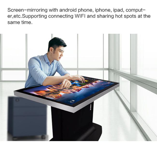 Tableau multi d'écran tactile d'affichage à cristaux liquides d'écran tactile de Tableau interactif imperméable futé de table basse d'intérieur