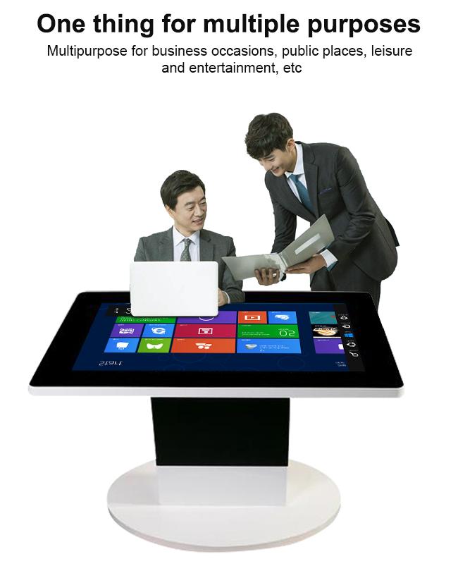 Tableau interactif d'écran de moniteur de contact de Windows de 55 pouces d'écran tactile de table basse de conférence de la publicité futée de jeu