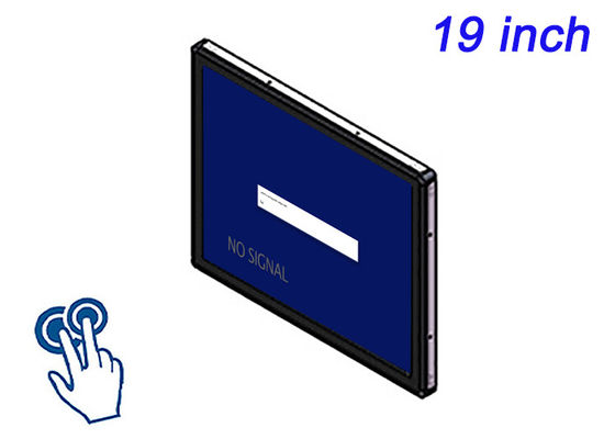 Moniteur tactile intégré de 19 pouces pour systèmes de surveillance, opérations logistiques, affichage d'aéroport et salles de contrôle