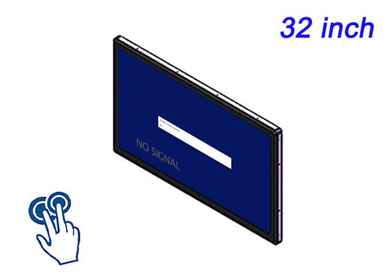 Moniteur intégré tactile de 32 pouces pour systèmes de surveillance, opérations logistiques, affichages d'aéroports et salles de contrôle