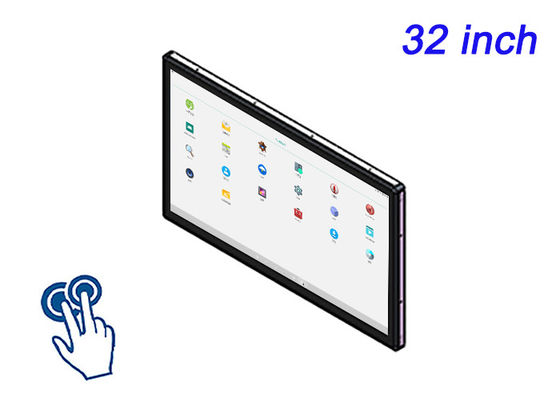 Moniteur tactile Android intégré 32 pouces pour les centres de commandement, les écrans de transport public, les tableaux de bord logistiques et les panneaux publicitaires numériques