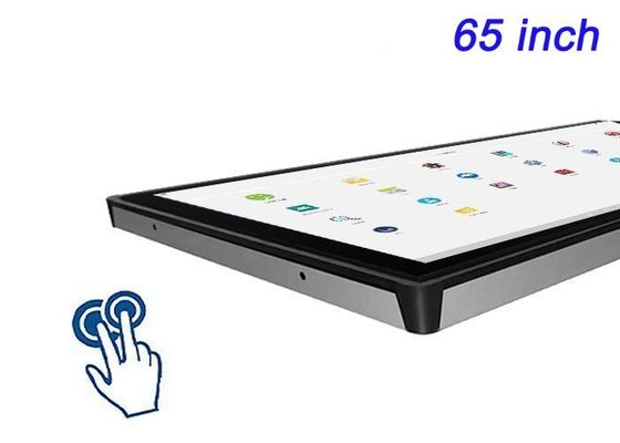 Écran tactile Android intégré de 65 pouces pour les infrastructures intelligentes, la signalisation numérique haut de gamme, les salles de contrôle et les systèmes de divertissement