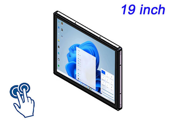 Affichage tactile intégré Windows de 19 pouces pour les points de vente, les panneaux de contrôle industriels, l'imagerie médicale et les billets de transport