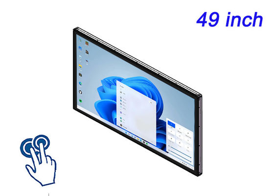 Écran tactile intégré Windows de 49 pouces pour les jeux immersifs, l'affichage numérique grand format, les centres de commande et de contrôle et les écrans interactifs haut de gamme