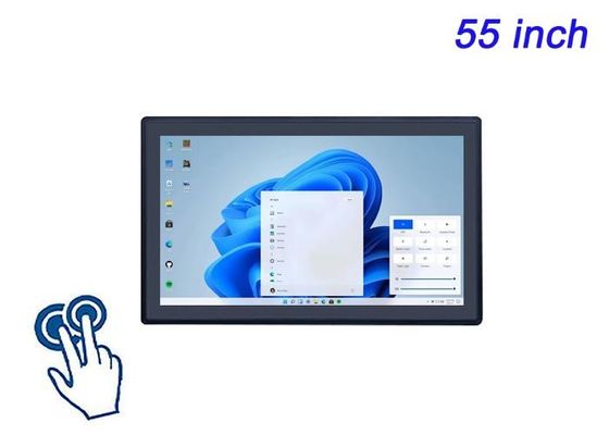 Écran tactile intégré Windows de 55 pouces pour les présentations d'entreprise, les installations d'art numérique, les expositions de musées interactifs et les vidéoconférences haut de gamme