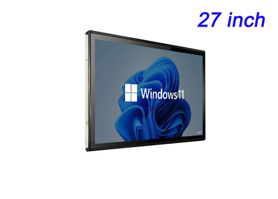 Écran intégré Windows de 27 pouces pour la publicité numérique, les affichages de salons professionnels, les tableaux de bord logistiques et les salles de commande