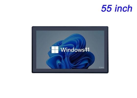 Écran tactile intégré Windows de 55 pouces pour les présentations d'entreprise, les installations d'art numérique, les expositions de musées interactifs et les vidéoconférences haut de gamme