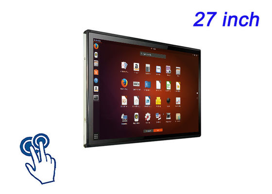 Écran tactile Linux 27 pouces intégré pour les écrans de vente au détail à grande échelle, les systèmes d'enregistrement à l'aéroport, la surveillance des émissions et les tableaux de bord énergétiques