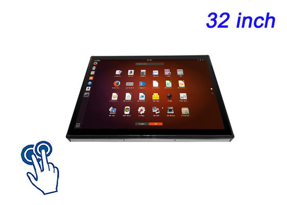 Affichage tactile intégré 32 pouces Linux pour les solutions éducatives, les panneaux de transport public, les systèmes de sécurité et le commerce de détail interactif