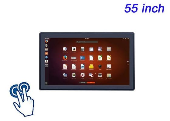 Écran tactile intégré de 55 pouces Linux pour la publicité de détail haut de gamme, les centres de commandement, les interfaces de musée et les solutions de jeu immersives
