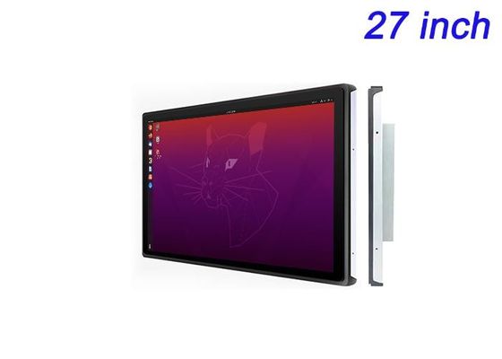 Écran intégré Linux de 27 pouces pour les écrans de vente au détail à grande échelle, les interfaces d'entreprise, les systèmes de transport public et la surveillance de la sécurité