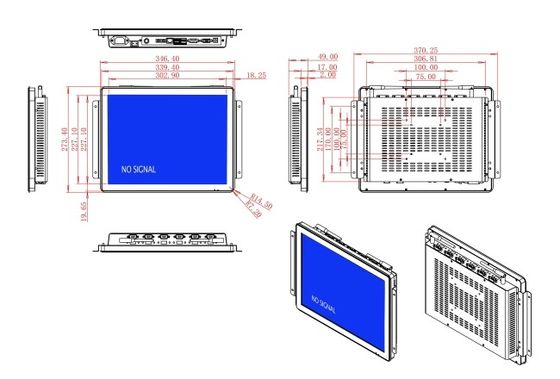 Unité d'affichage compacte de 15 pouces pour les panneaux de contrôle des installations, les tableaux d'information du public, les interfaces d'entrepôt et les systèmes logistiques