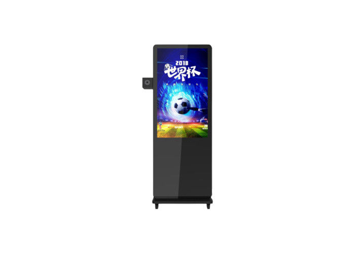 Affichage à cristaux liquides extérieur portatif de logiciel de la publicité de CMS annonçant le Signage à piles de Digital de kiosque d'affichage avec des roues