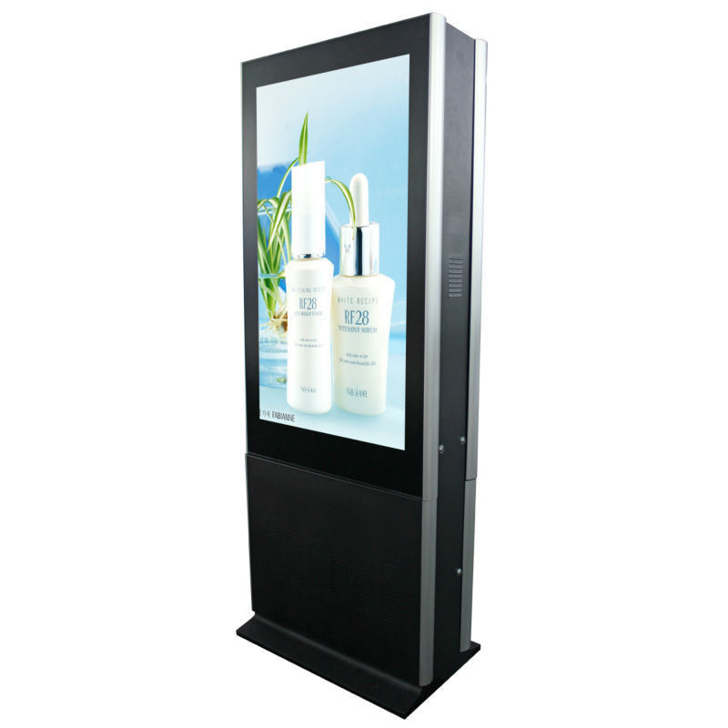 Double affichage libre d'affichage à cristaux liquides de position d'écran latéral, kiosque ultra-mince de grand écran tactile de 55 pouces