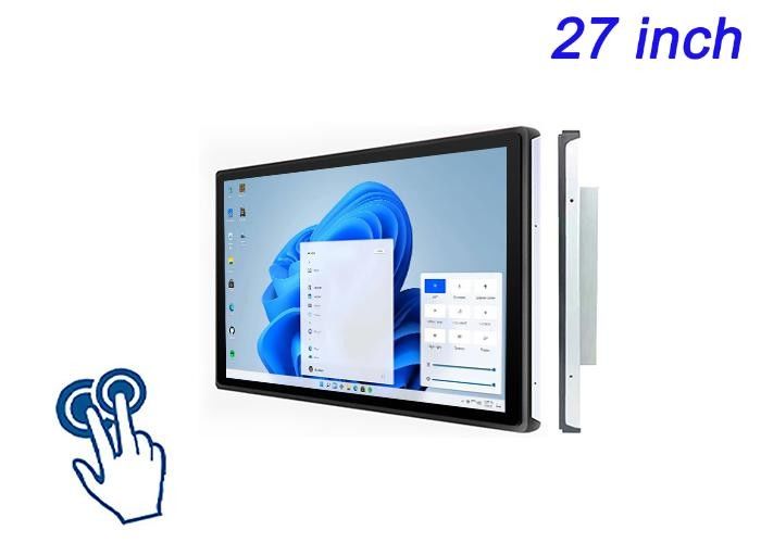 Écran tactile intégré Windows de 27 pouces pour les salons professionnels, la publicité interactive, les applications de vente au détail haut de gamme et les systèmes de commande