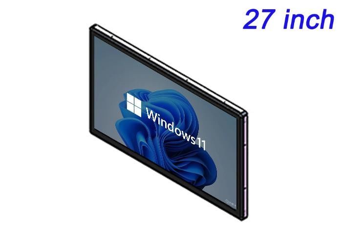 Écran intégré Windows de 27 pouces pour la publicité numérique, les affichages de salons professionnels, les tableaux de bord logistiques et les salles de commande