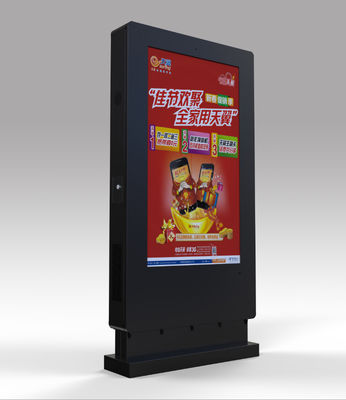L'intense Signage extérieur du luminosité 2000nits Digital montre le totem de kiosque de la publicité