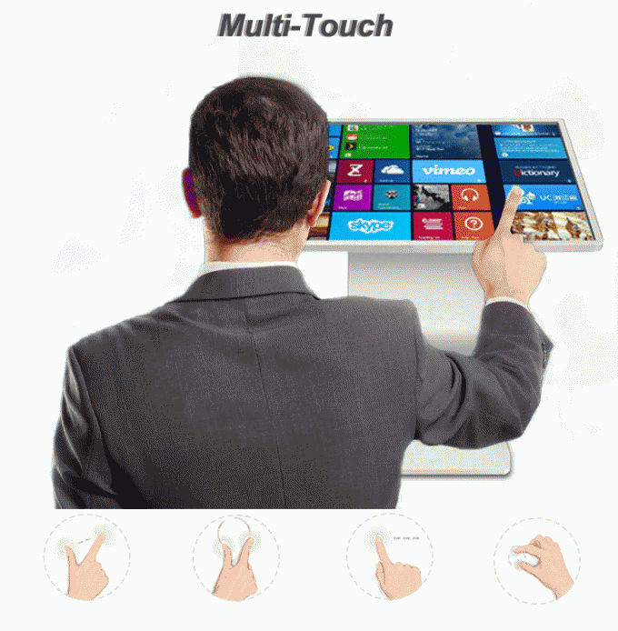 Affichage tout de publicité dans un écran tactile de wifi de PC totem de 43 pouces