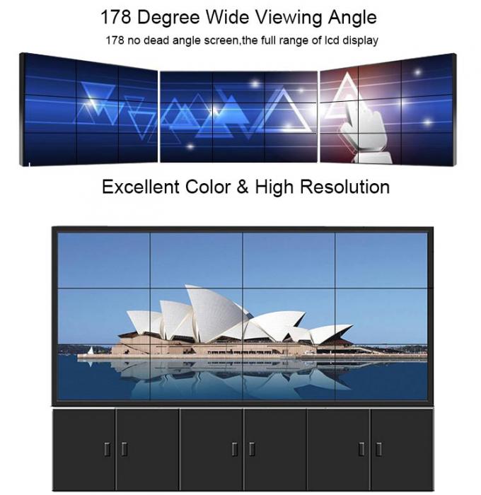 affichage de mur mené commercial d'affichage à cristaux liquides de contre-jour de support de plancher de 3X3 SAMSUNG 700nits HD 3.9mm