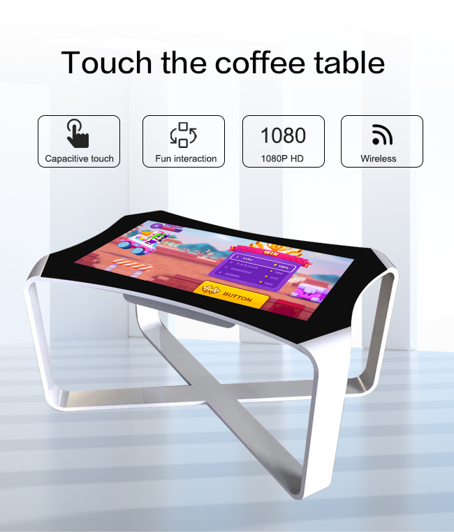 Table futée d'écran tactile du système affichage à cristaux liquides de Wifi de table de contact de table de café supérieur multi interactif androïde de kiosque
