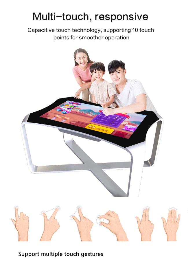 Table futée d'écran tactile du système affichage à cristaux liquides de Wifi de table de contact de table de café supérieur multi interactif androïde de kiosque