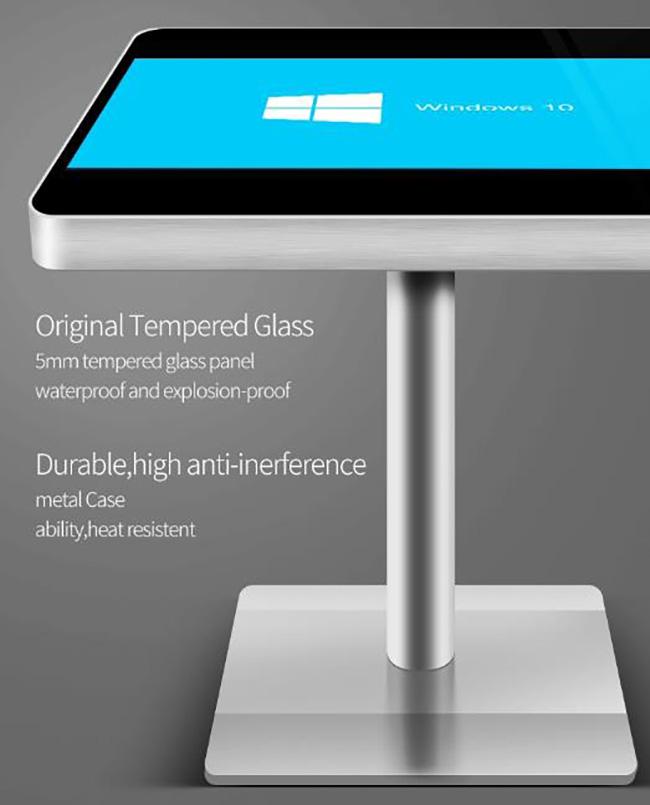 L'écran interactif imperméable d'affichage à cristaux liquides touchent le Tableau futé de jeu de table basse avec le contact pour le mail ou le restaurant