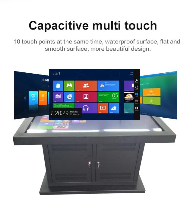  Table basse futée de jeu de contact multi interactif d'affichage à cristaux liquides d'Android/Windows pour le magasin/KTV/barre/restaurant